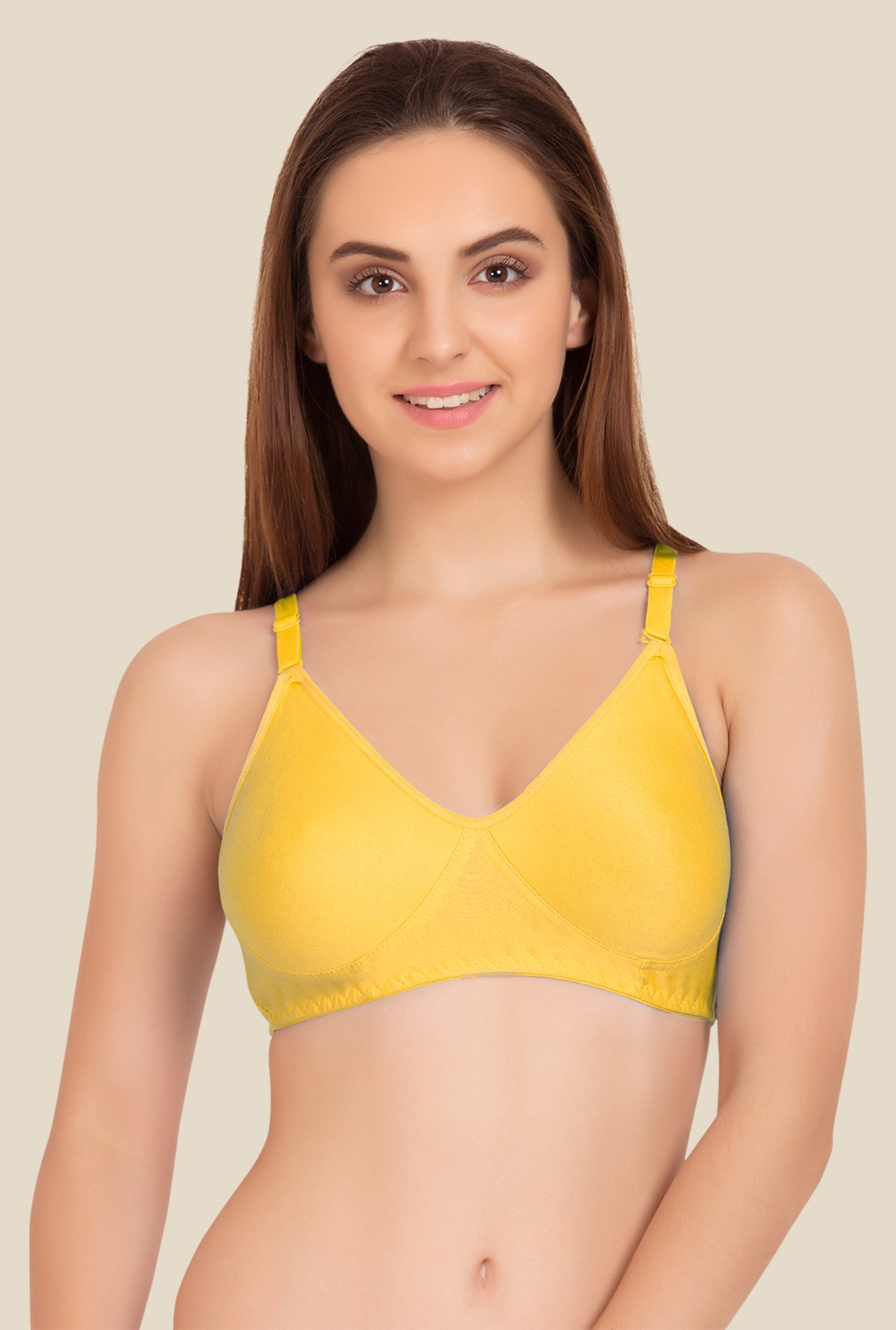 Tweens Red & Yellow Non Padded Bra (Pack Of 2)