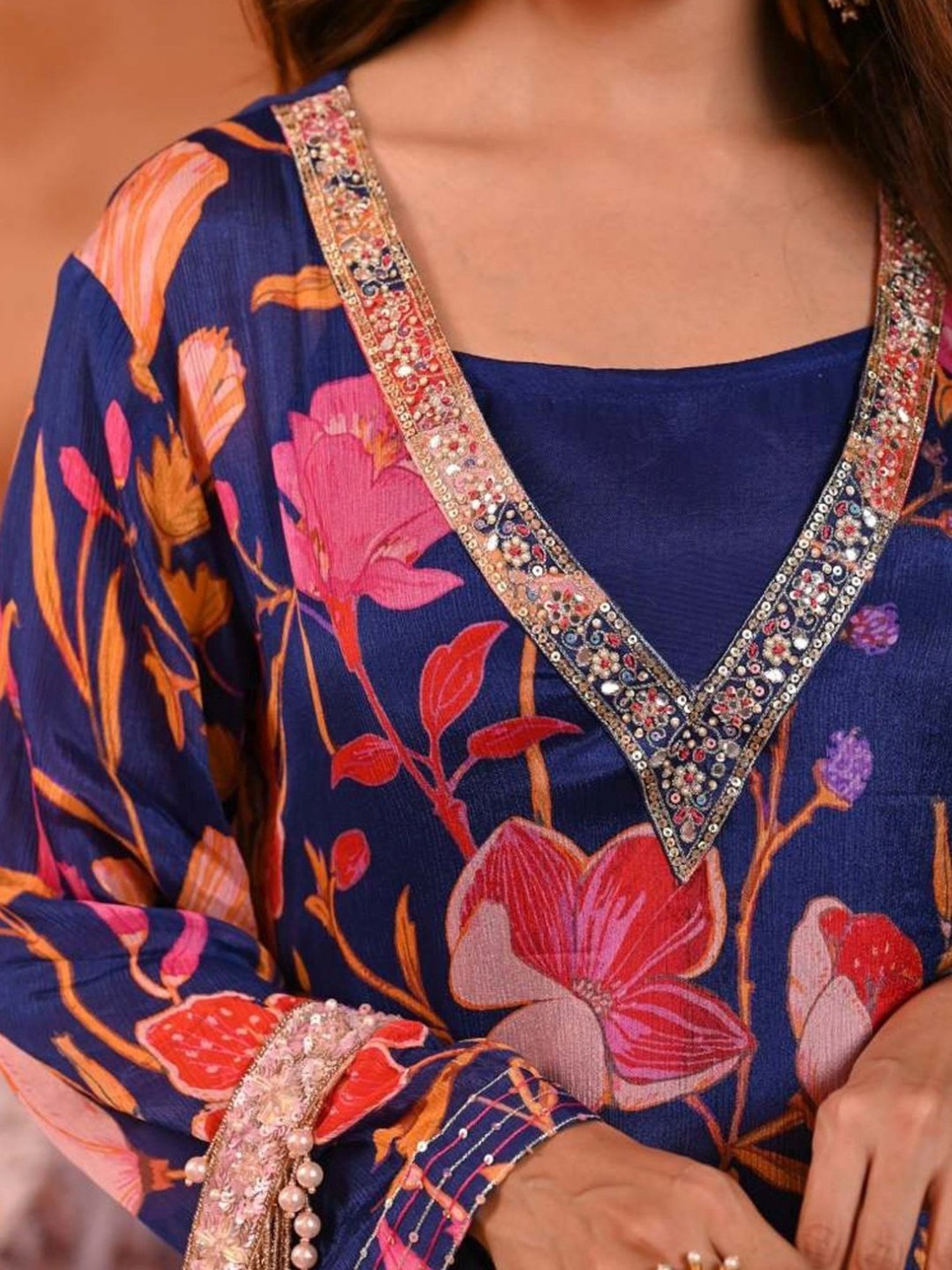 Mahee Jaipur Blue Nazakat Kurta with Pant