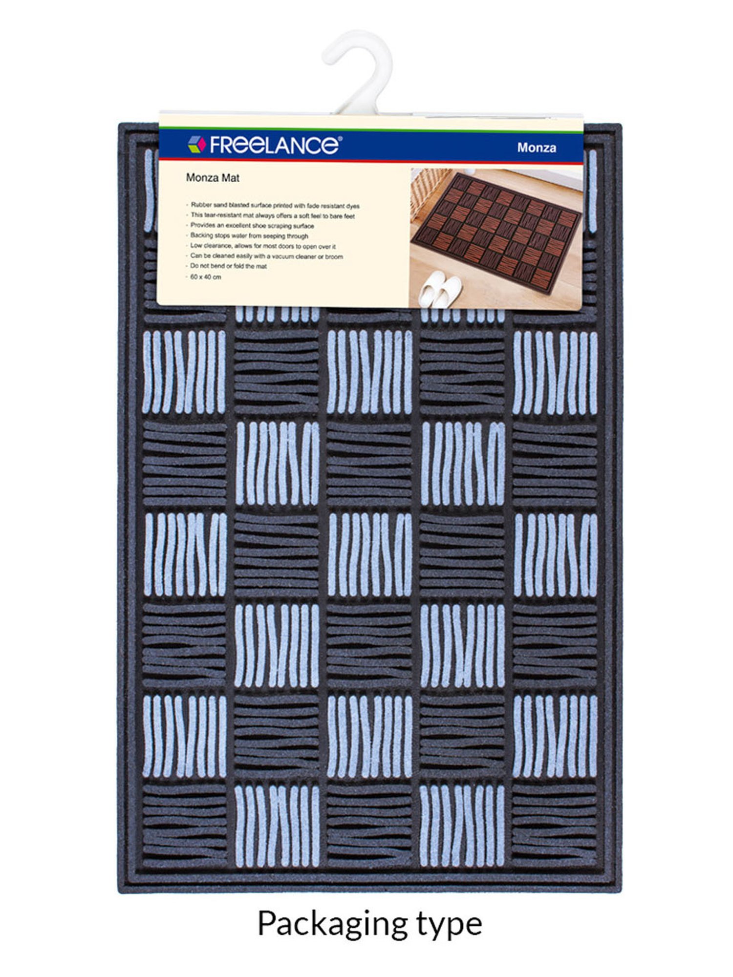 Freelance Grey PVC Set of 1 Door Mats