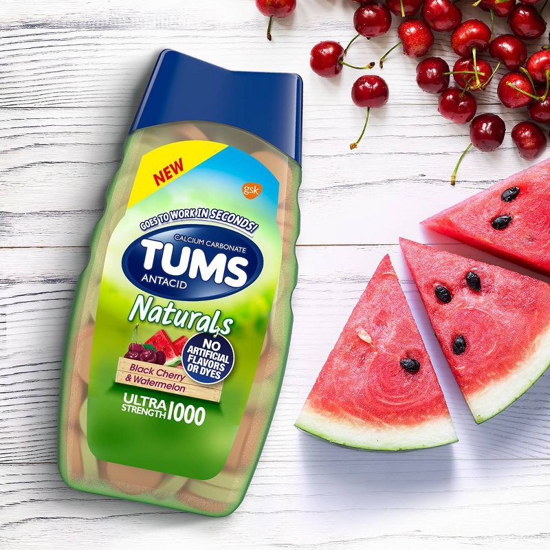 Tums Naturals Black Cherry Watermelon Tablets - 10ct