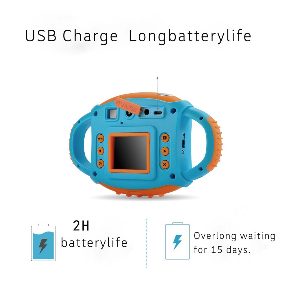 Cute Digital Video Camera Max. 5 Mega Pixels Built-in Lithium Battery Christmas New Year Present for Kids Children Boys Girls