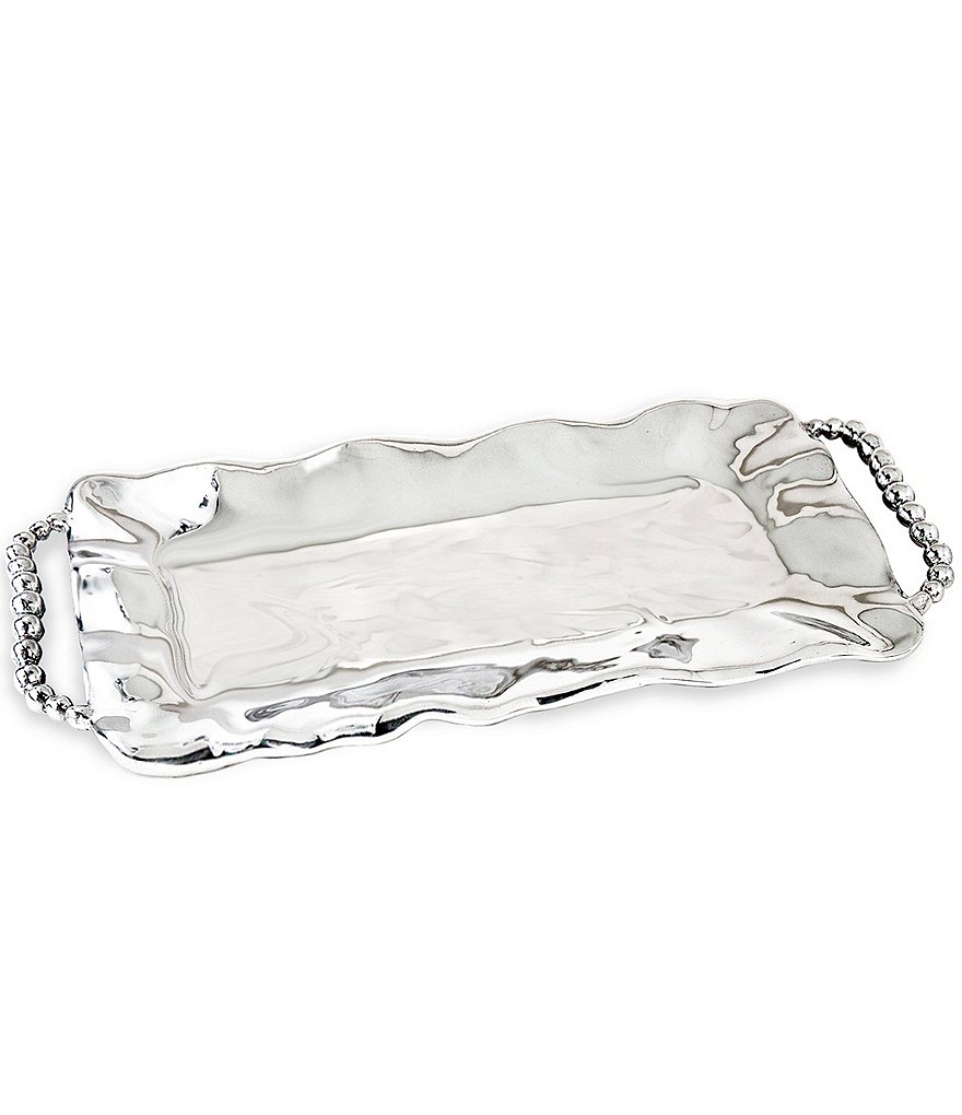 Beatriz Ball Pearl Perla Long Rectangular Tray with Handles