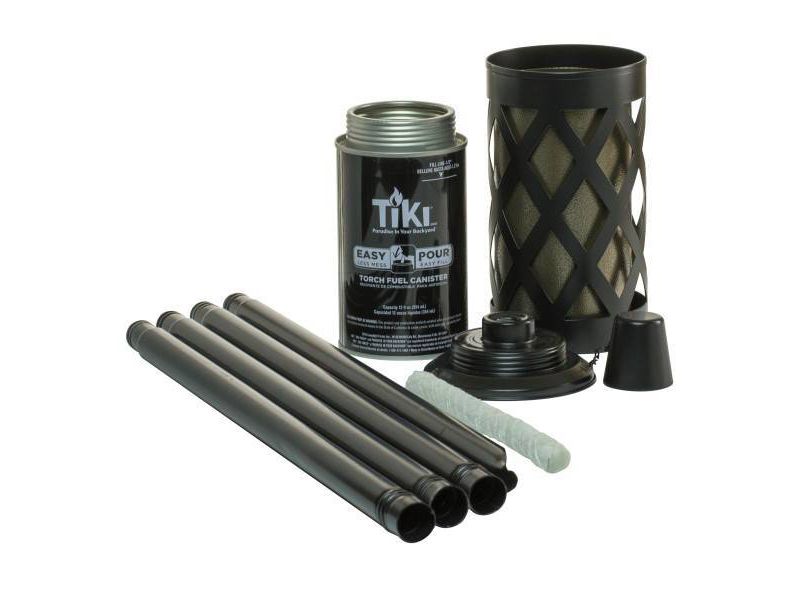 Tiki Brand 2 Urban Metal Torches with 100oz BiteFighter