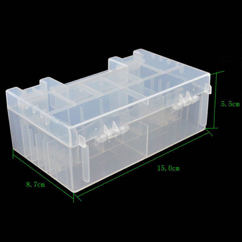 AA AAA C Battery Case Storage Box Containers Holder Organizer Clear Plastic