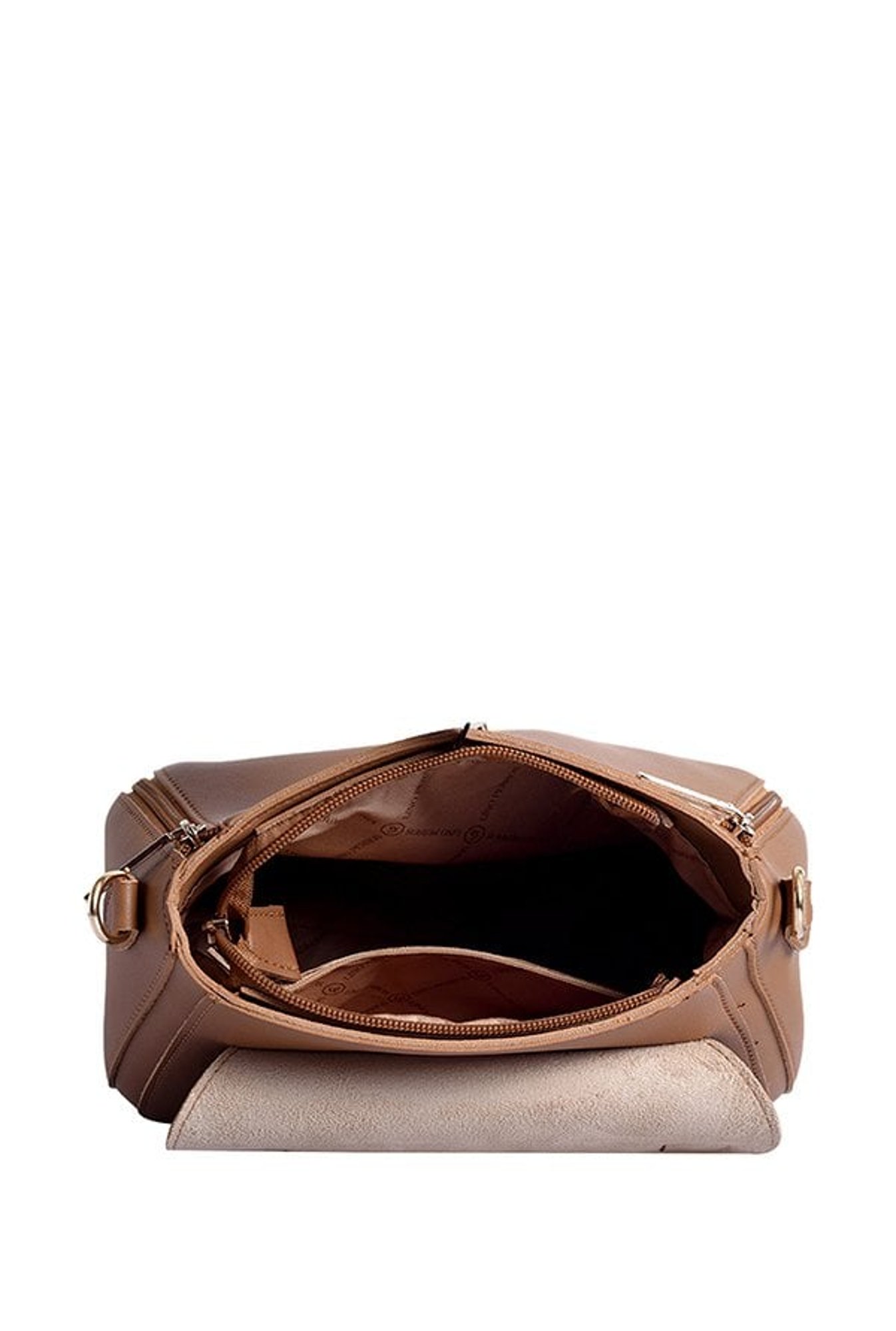 Lino Perros Brown Solid Satchel Handbag
