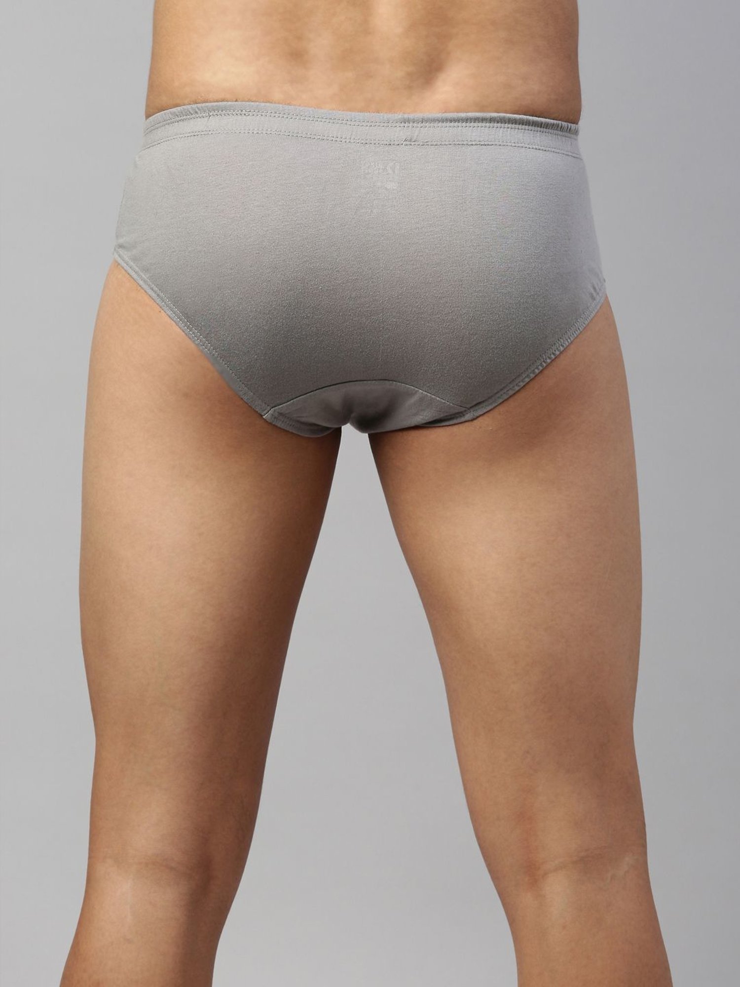 DIXCY SCOTT MAXIMUS Black & Ghost Grey Cotton Regular Fit Briefs - Pack Of 2