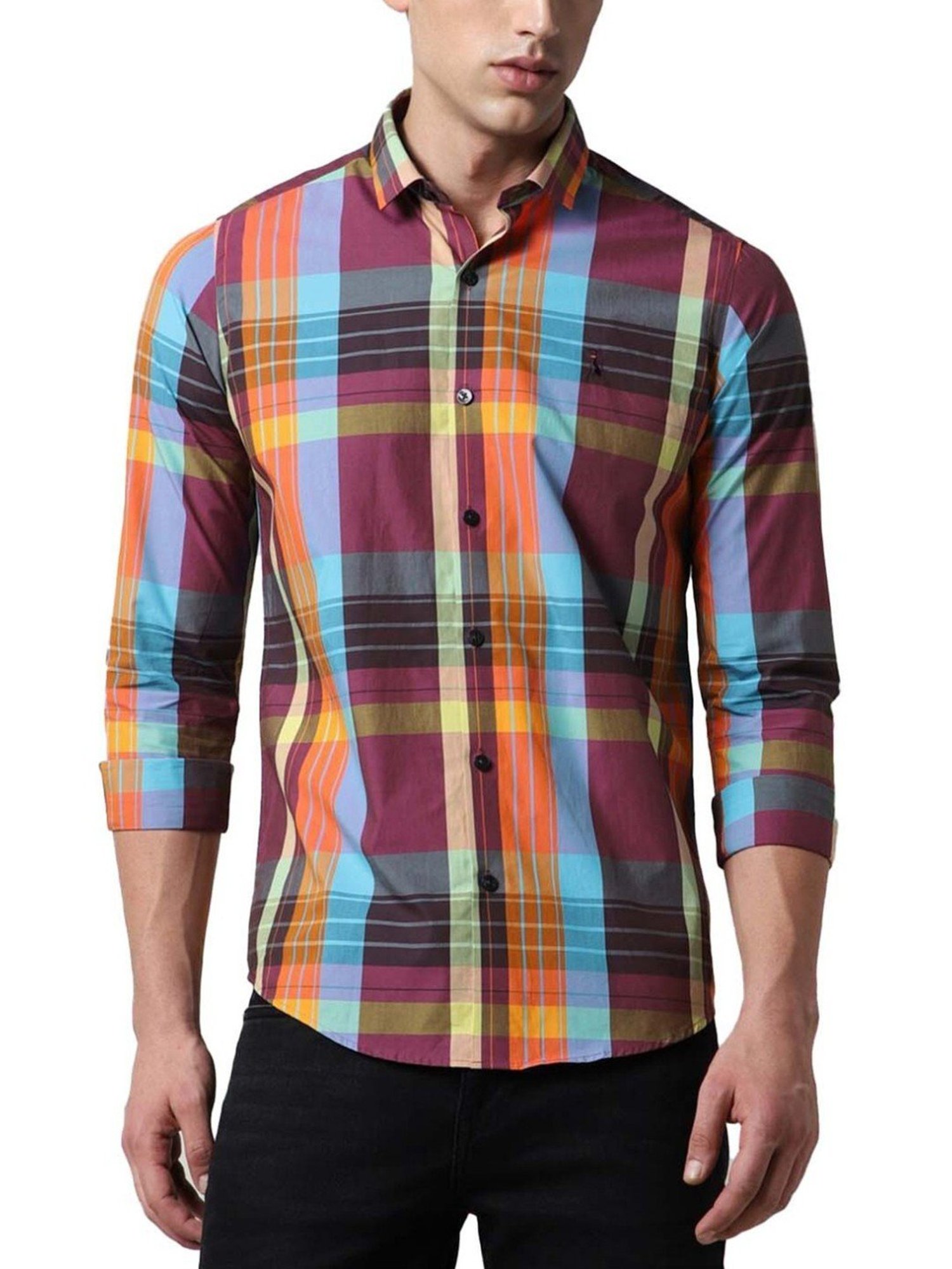 Simon Carter London Multi Checks Slim Fit Shirt