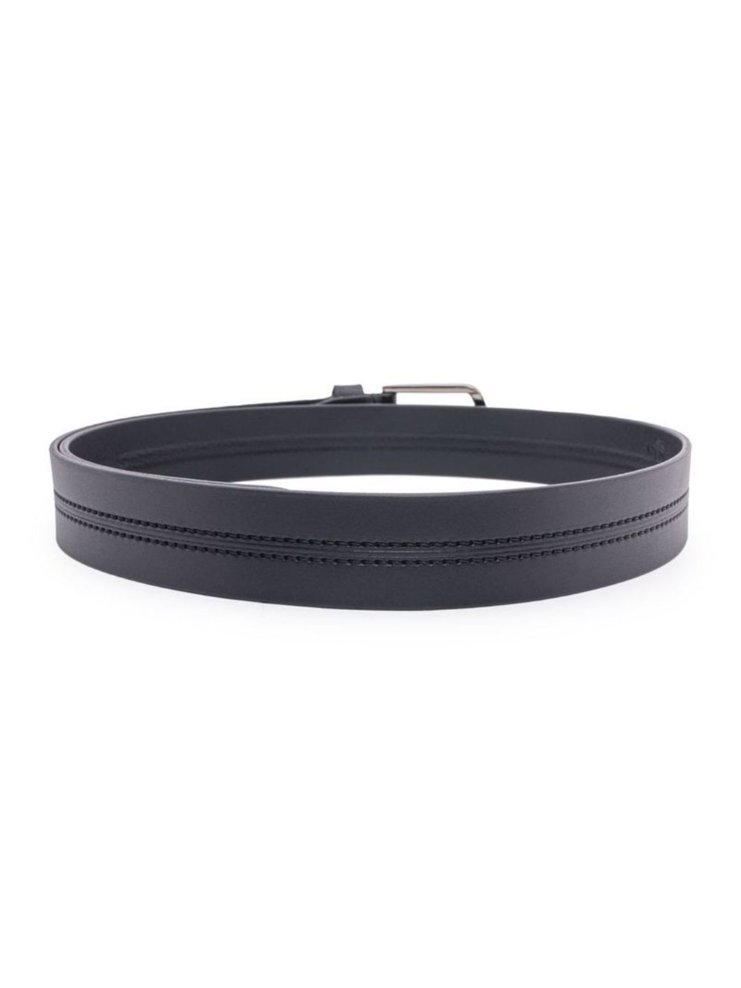 Red Tape Black Leather Waist Belt for Men