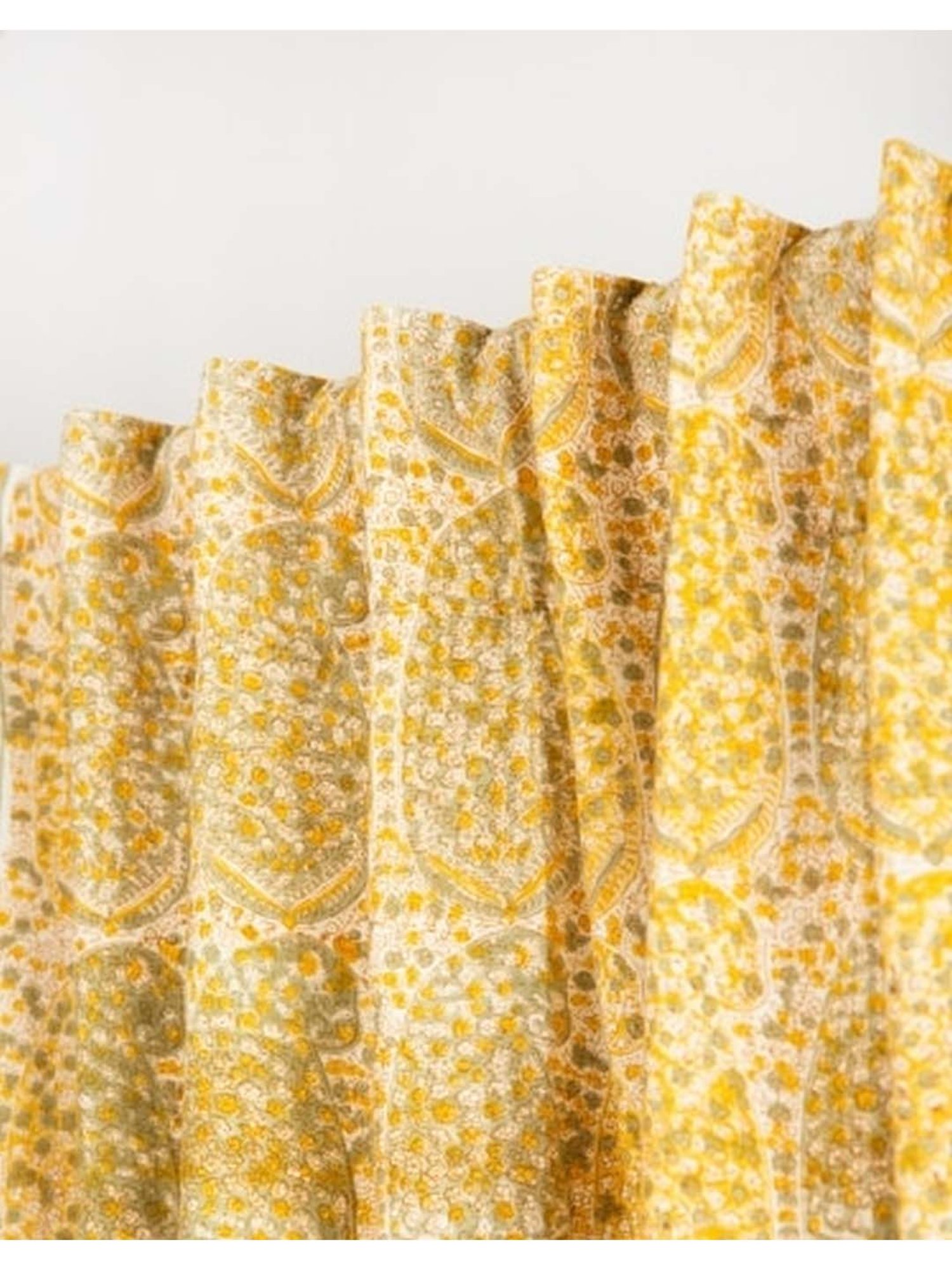 Fabindia Dayita Yellow 5 ft. Window Curtain - Single Piece