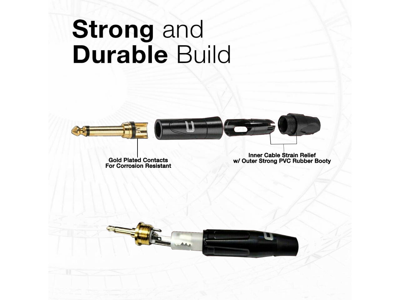 1/4" TS Male to 3.5 TS Unbalanced Cable - Custom Length, Color Professional Cord