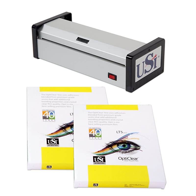 HD1200 Heavy Duty Pouch Laminator Kit, Laminates Pouches up to 12 Inches Wide and 15 Mil Thick; 5-Year Warranty, Includes 100-Packs of Premium Opti Clear 5 Mil Letter and 5 Mil Legal Pouches