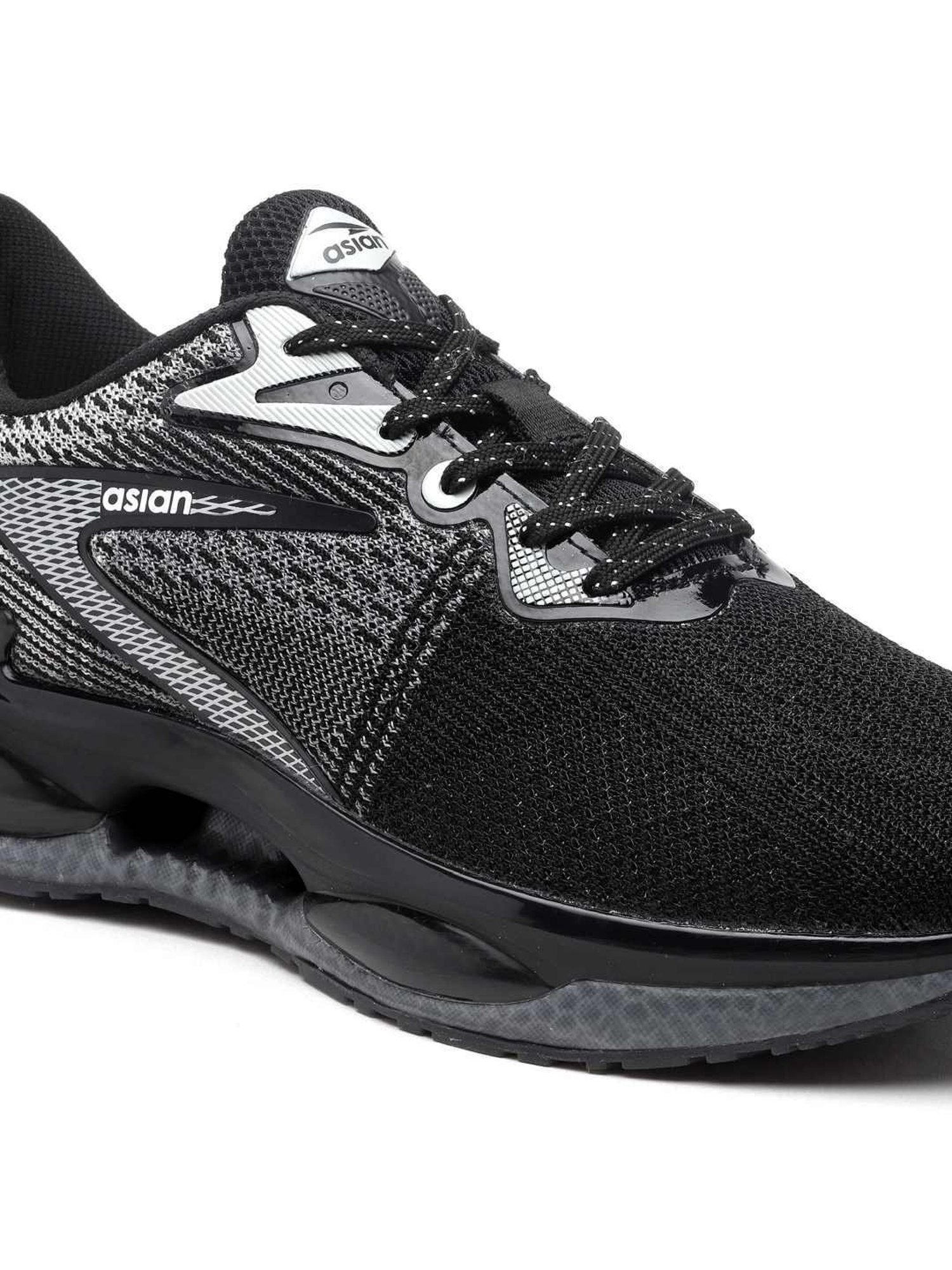 Asian Men's Black Running Shoes