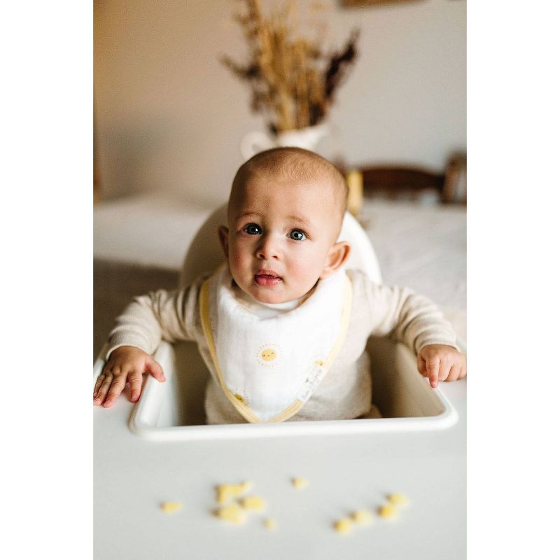 Loulou Lollipop Muslin Bandana Bib Set - Breakfast Blue