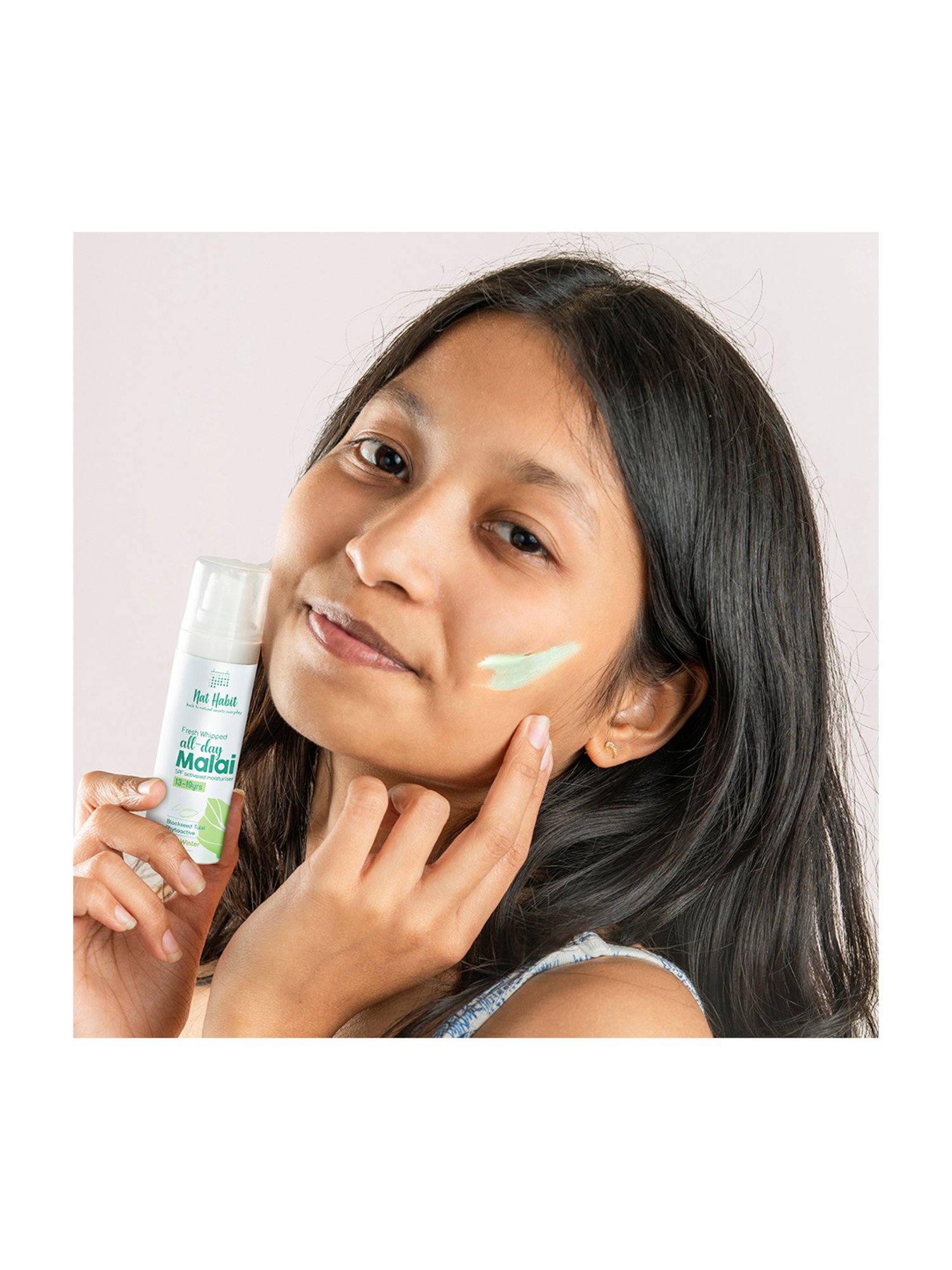 Nat Habit Blackseed Tulsi Phyto Active Fresh Whipped All-Day Malai Face Moisturiser - 30 gm