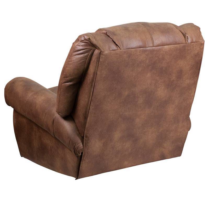 Contemporary Breathable Comfort Fabric Rocker Recliner Almond Brown - Riverstone Furniture Collection
