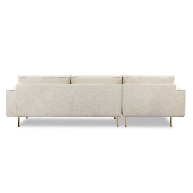 Deborah Left Sectional Sofa Alabaster White - Poly & Bark