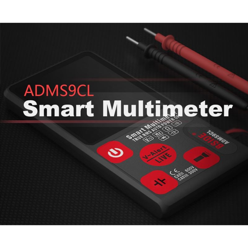BSIDE 9999 Counts Smart Multimeter True RMS Digital Multimeter Measuring AC/DC Voltage Resistance Frequency with EBTN LCD Display DC/AC Voltage Meter Resistance Capacitance and Diode Tester