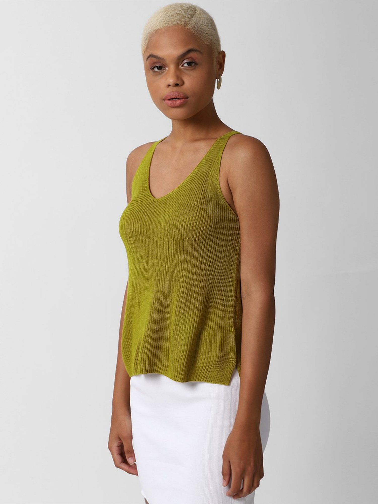 Forever 21 Green Self Design Sweater