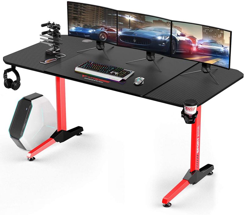 RESPAWN 3000 Gaming Computer Desk - Ergonomic Height Adjustable Gaming Desk, in Blue (RSP-3000-BLU)