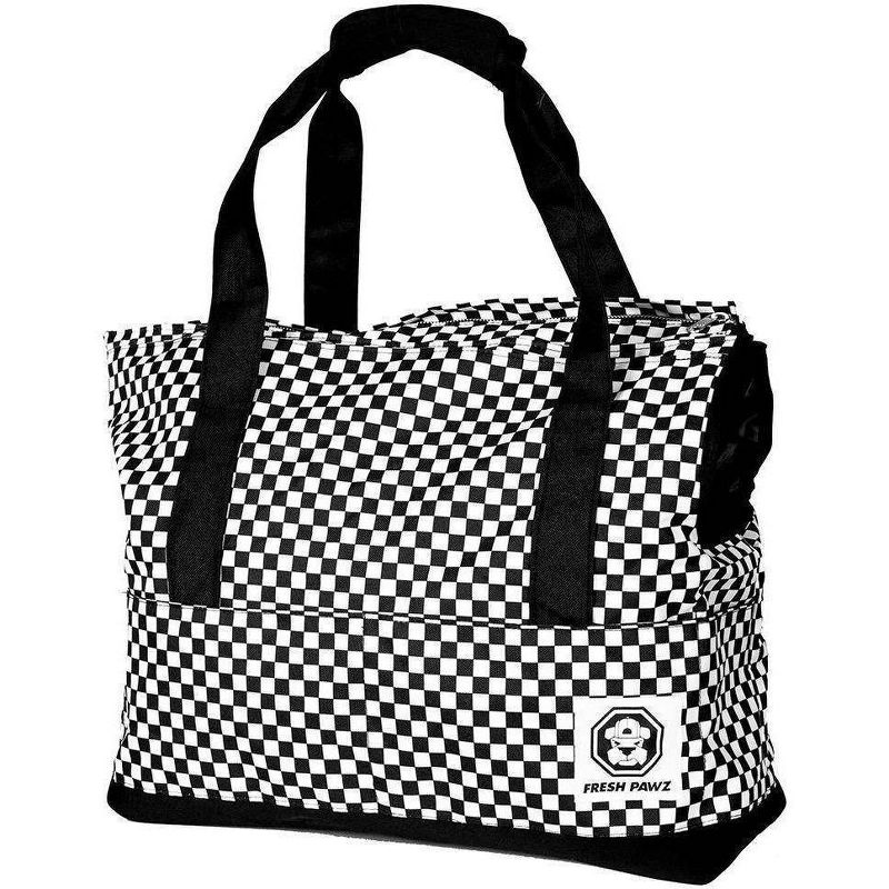 Fresh Pawz Checkerboard Dog Carrier Bag