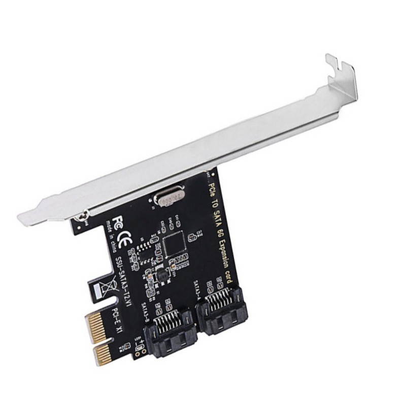 PCIe To SATA3.0 Expansion Card 2 Port SATA III PCI Express 6GB/s Computer Adapter