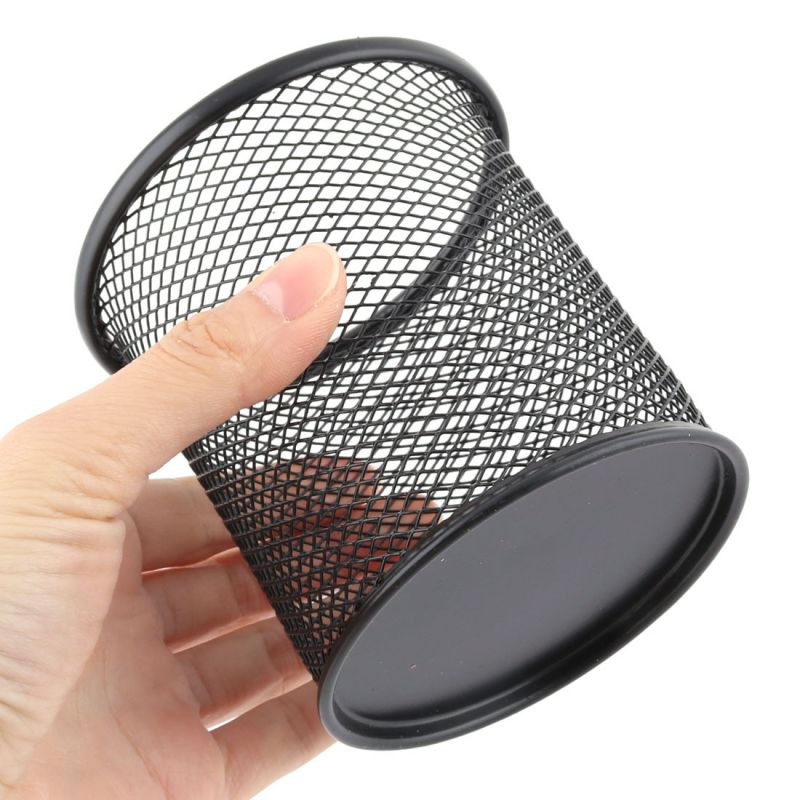 Home Office Desktop Wooden Trapezium Design Storage Romote Control Pen Holder