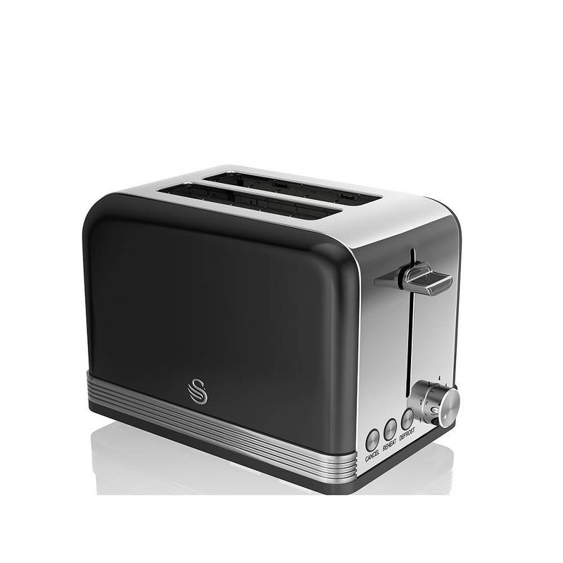 Haden Dorset 2-Slice Wide Slot Stainless Steel Countertop Retro Toaster with Adjustable Browning Control, Red