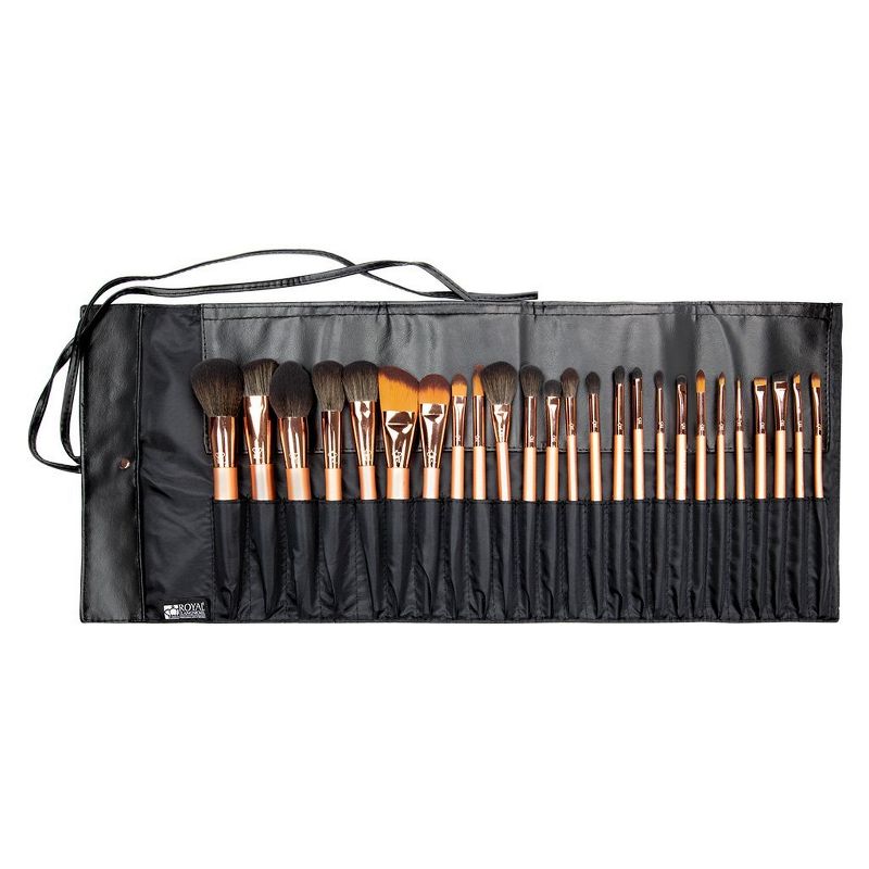 OMNIA Brush PROFESSIONAL 26pc Wrap Makeup Rose Gold Brush Set with Wrap