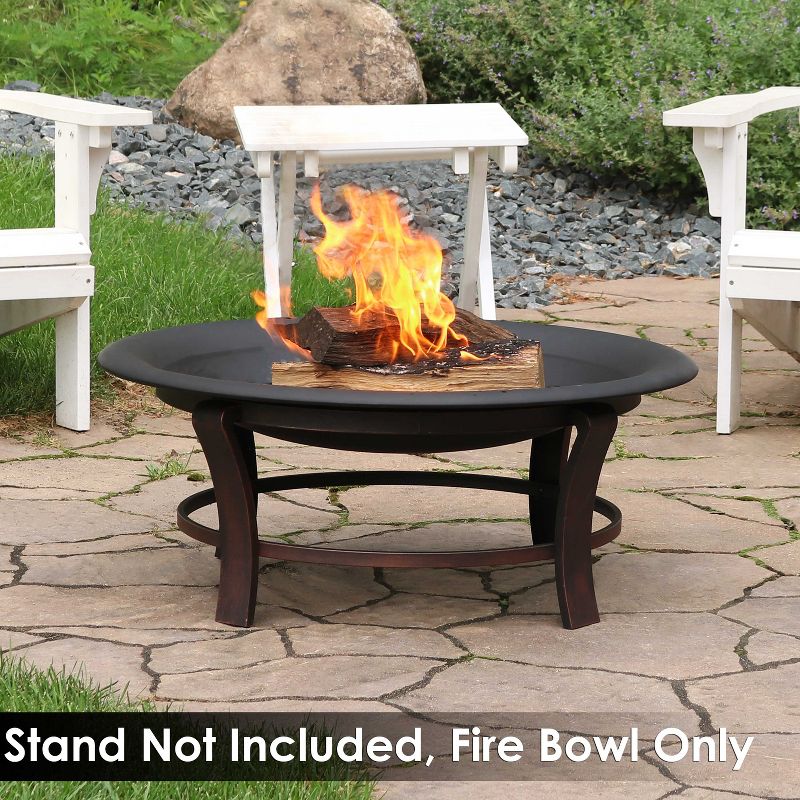 DeckMate 30371 Avondale Outdoor Backyard Patio Portable Steel Fire Bowl Fire Pit, Antiqued Copper Finish