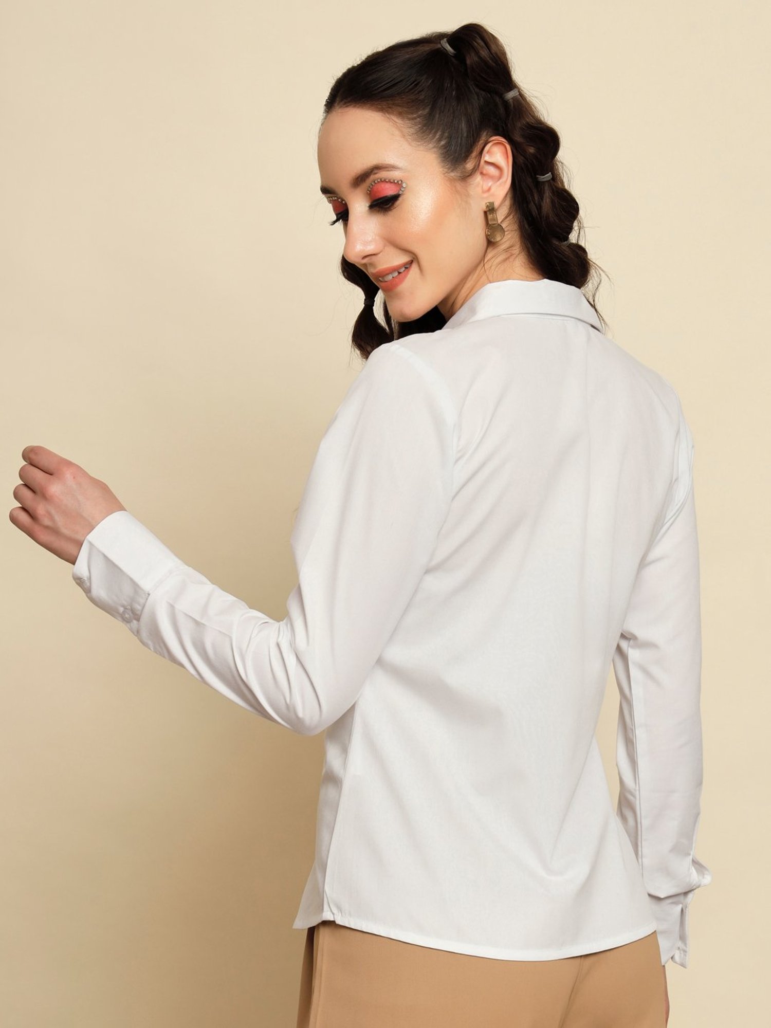 Trend Arrest White Cotton Shirt