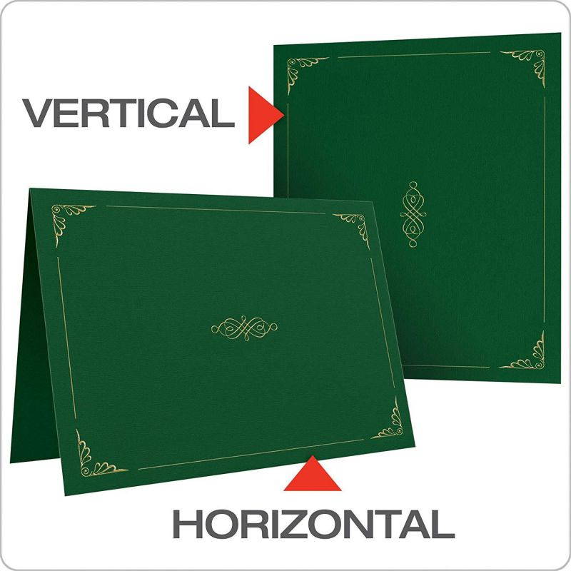 Oxford Certificate Holders, Green, 11.25x8.75, 5 per box (29900605BGD)