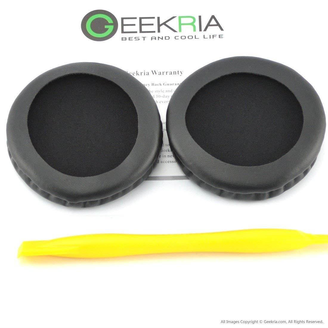 Geekria Earpad for TECHNICS RP-DH1200 DJ, SONY MDR-V700, Z700, V700DJ, ATH-T2, ATH-PRO700 Headphones Replacement Ear Pad / Ear Cushion / Ear Cover / Earpads Repair Parts (Black Leather)