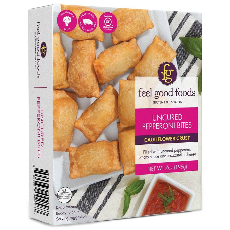 Feel Good Foods Uncured Pepperoni Frozen Snack Bites - 7oz