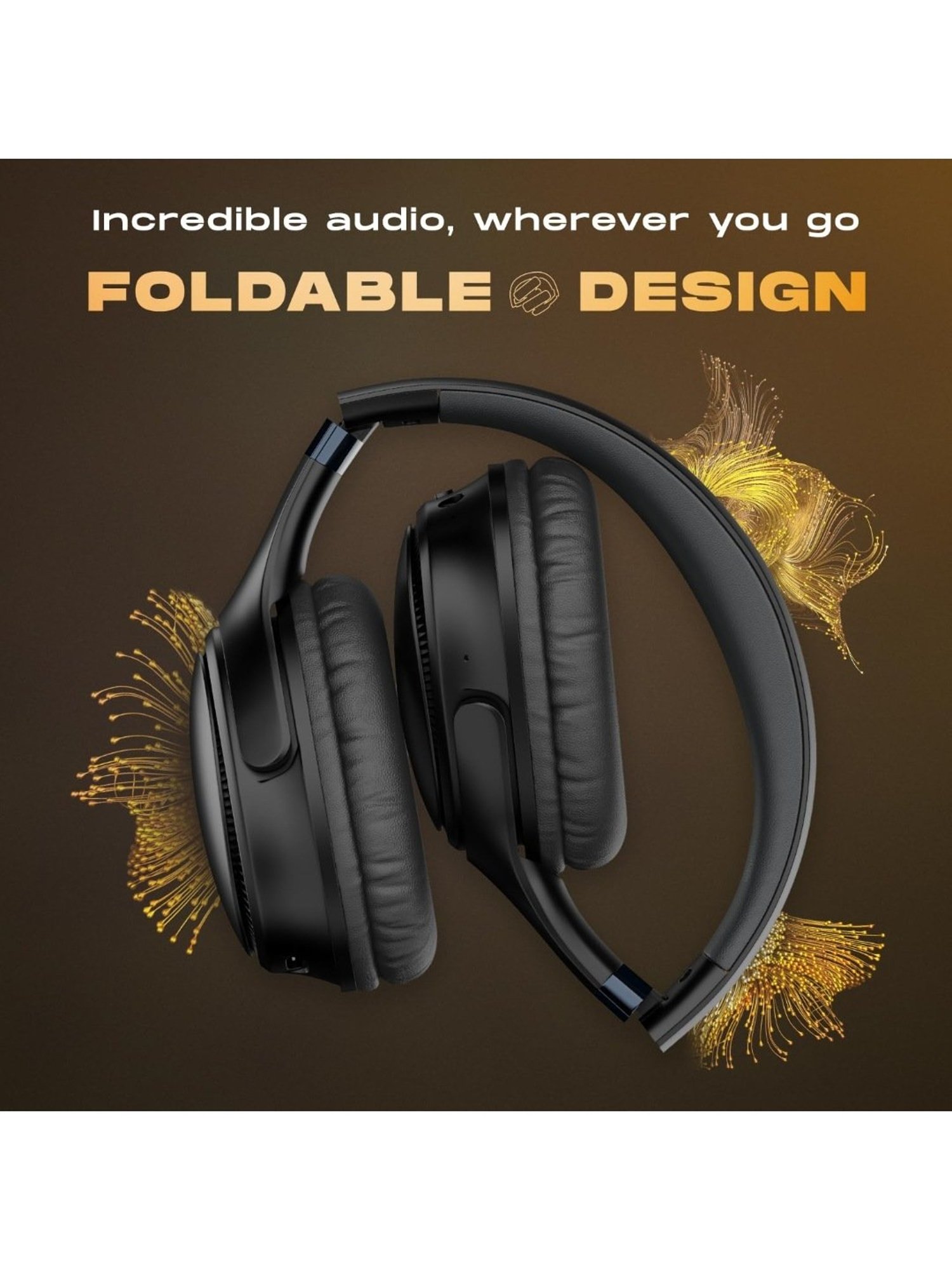 Major IV On Ear Wireless Bluetooth Headphone with Microphone (Black, True Wireless)