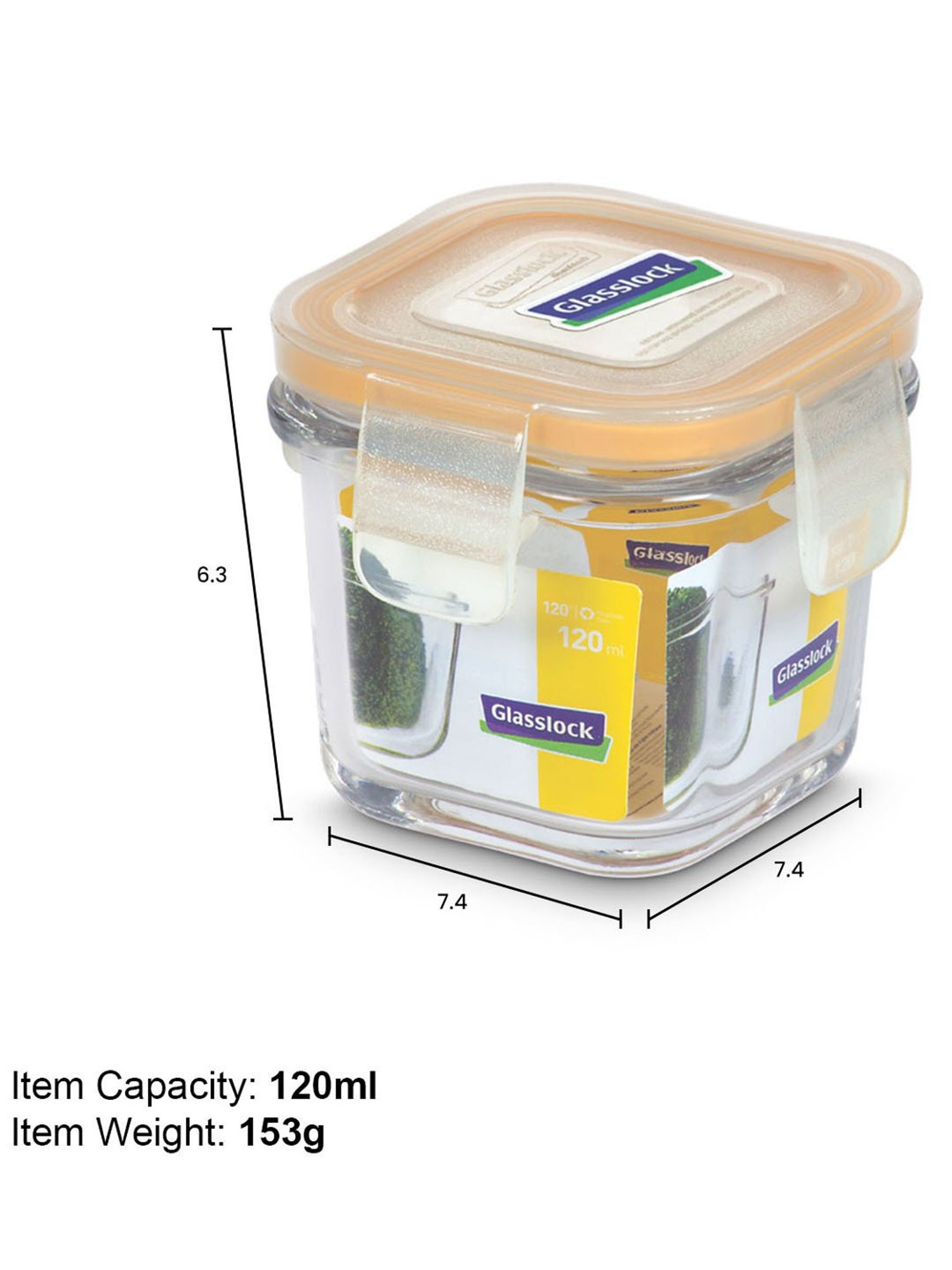 Glasslock Transparent Glass 120 ml Jars and Container