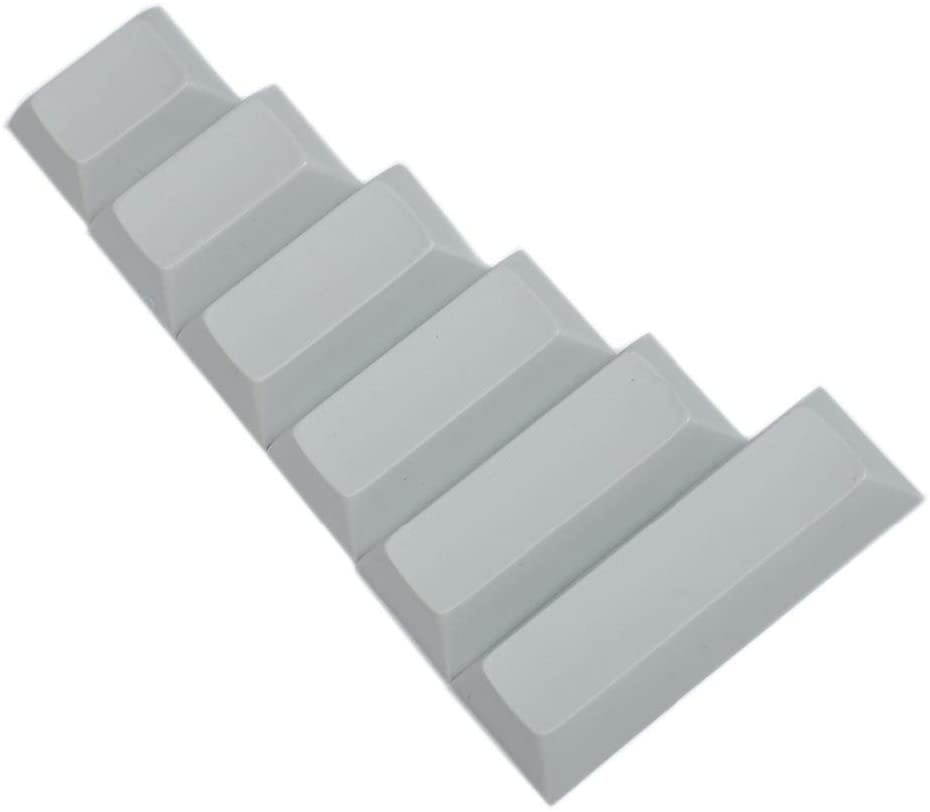 YMDK Customized Blank DSA 1.25 1.5 1.75 2.25 2.75 Keycap 1.4mm PBT for MX Switches Keyboard (3 pcs 2.25u, Light Gray)