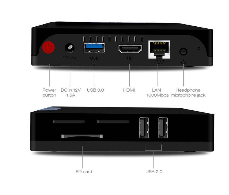 2G + 32G Z8350 CPU quad-core Windows 10 mini PC dual system network player box X5 support GPIO