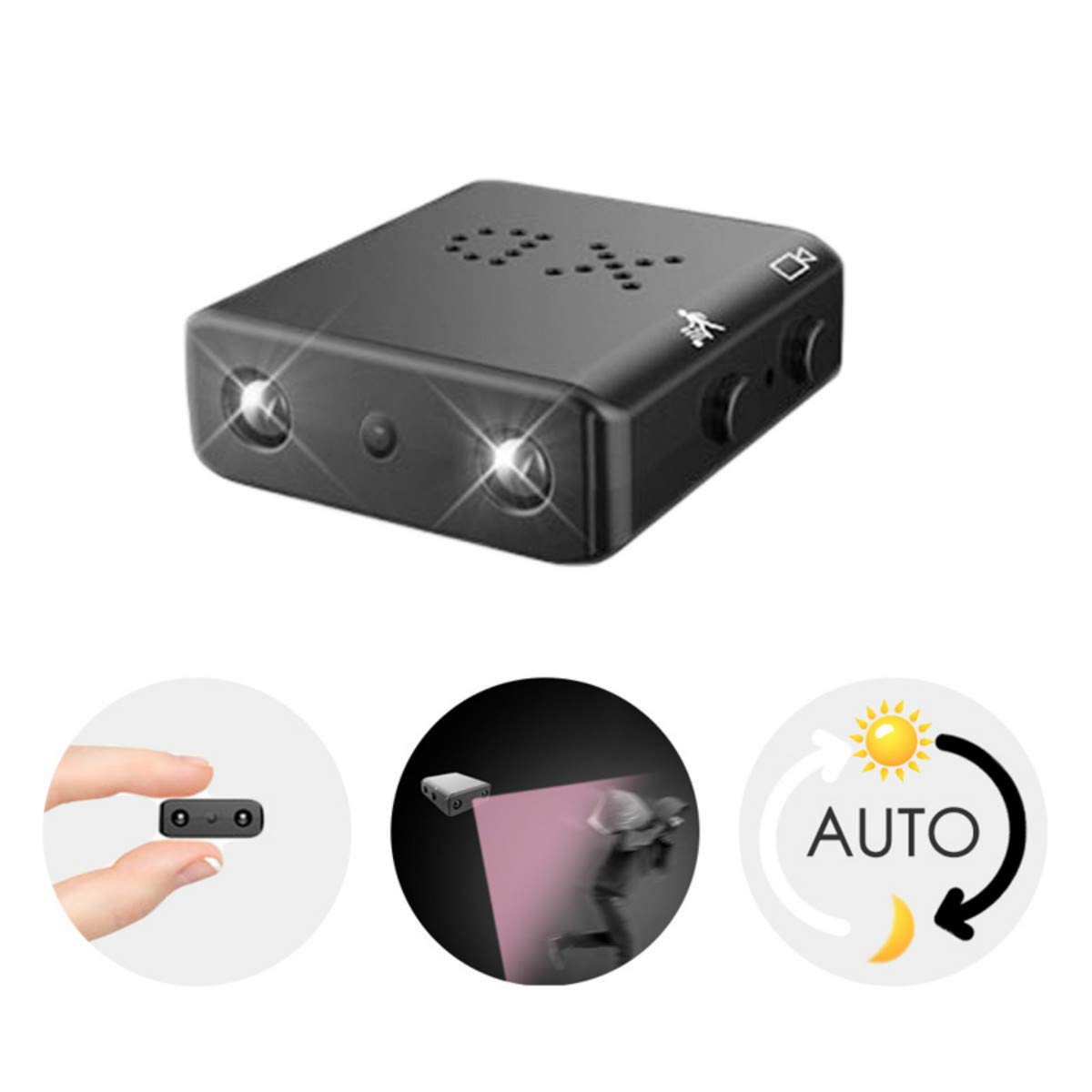 XD 1080P Mini Spy Camera IR Cut Portable Smallest Security Camcorder HD DV DVR Night Vision Motion Detection for Home,Office,Car, Drone