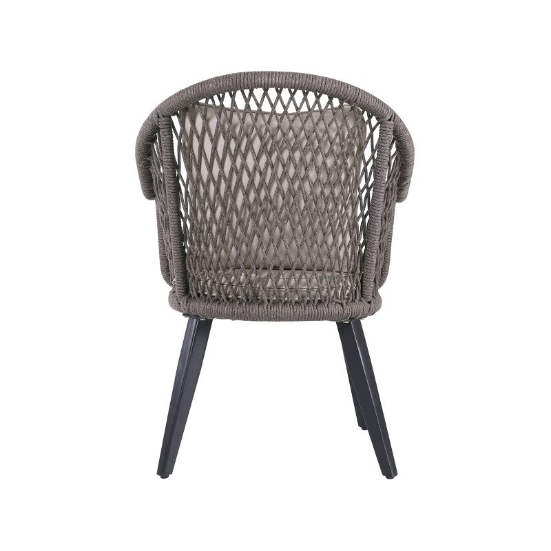 3pc Steel Patio Bistro Set Brown/Tan - Nuu Garden