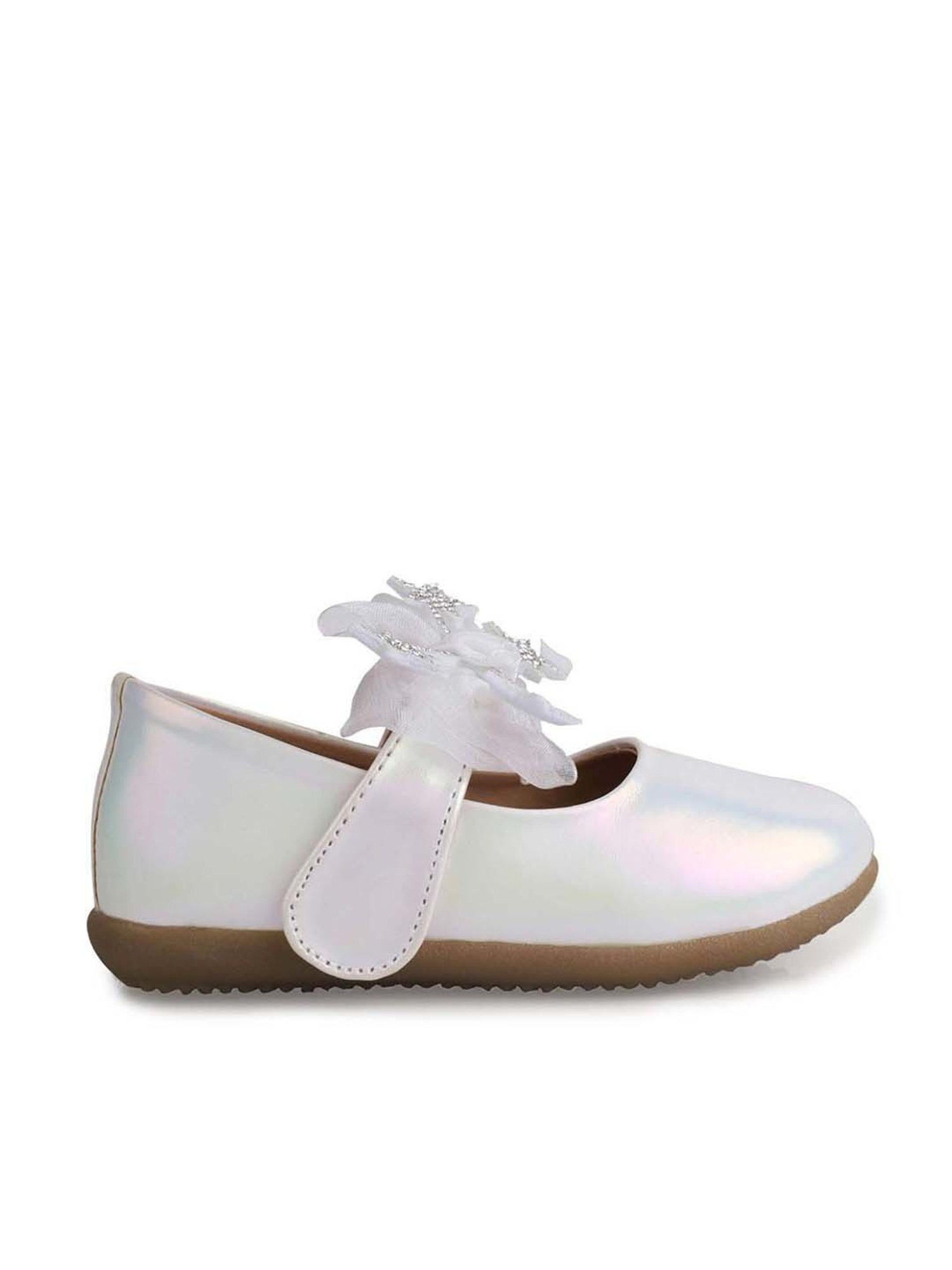 Minesole Kids White Mary Jane Shoes