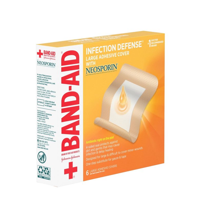 Band-Aid Infect Defense Large Cover - 6ct