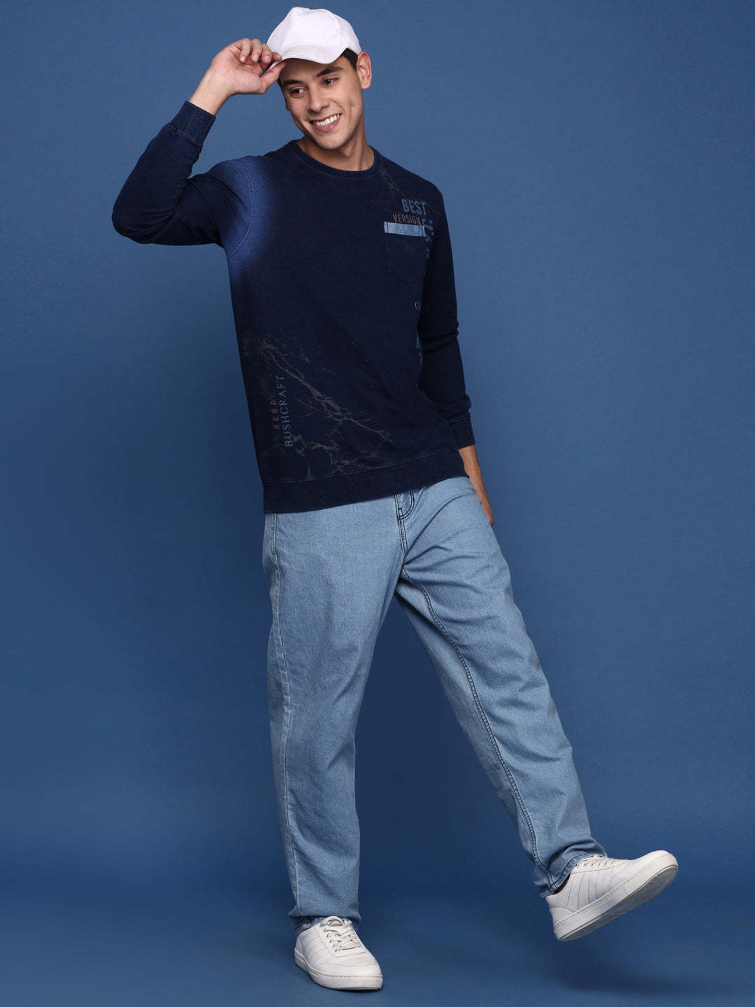 Spykar Red Slim Fit Sweatshirt