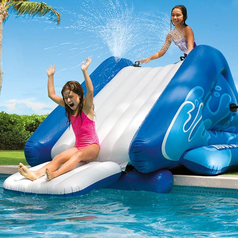 H2OGO! 53346E Mount Splashmore Kids Inflatable Backyard Water Slide Splash Mega Park Toy with Climbing Wall, Slide, Splash Zone, and Spray Blaster