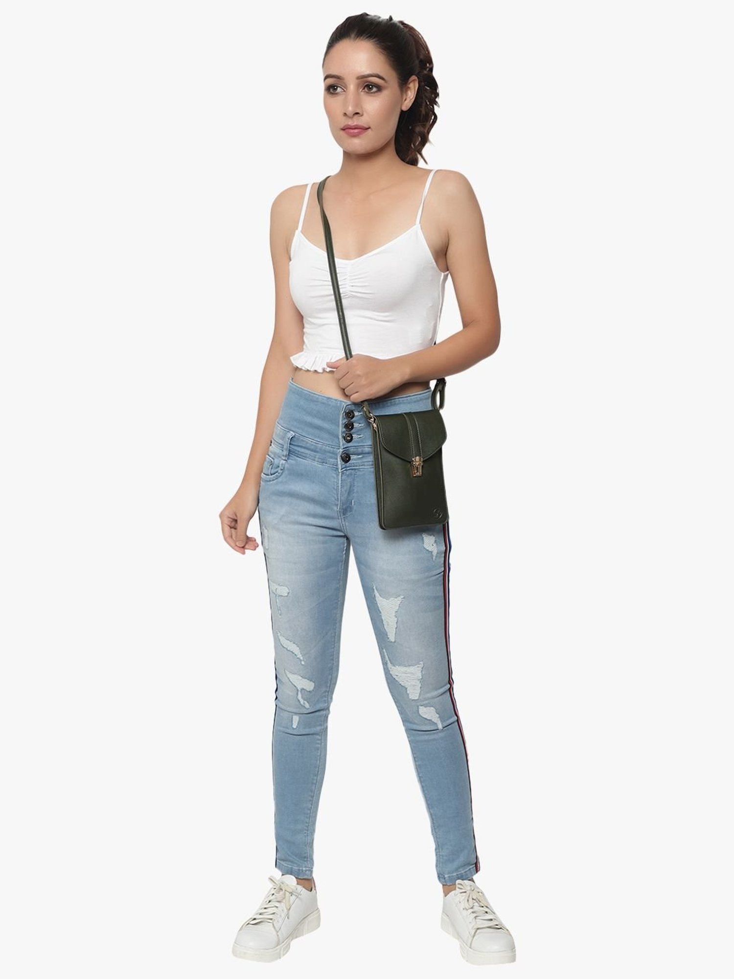 Spice Art Olive Solid Mobile Pouch