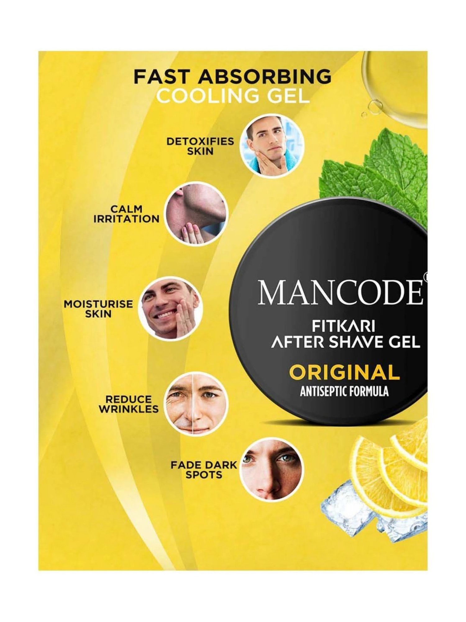 Mancode Fitkari After Shave Gel (Original) - 100 gm