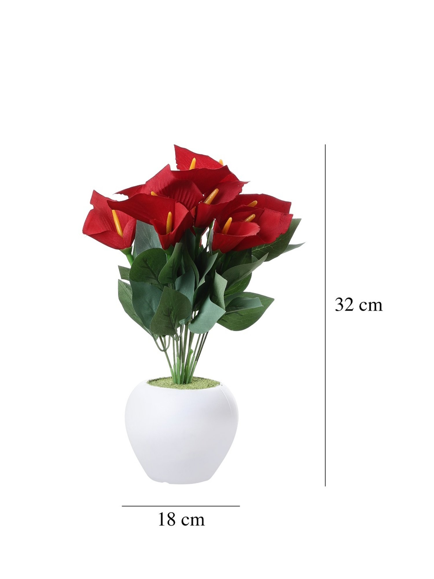 Foliyaj Multicolor Plastic Artificial Anthurium