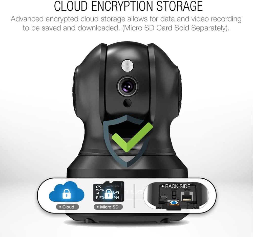 Wireless Security Camera 1080P Indoor [Work with Alexa] Pan/Tilt WiFi Smart IP Camera Dome Surveillance System w/Night Vision,Motion Detection,2-Way Audio,Cloud for Home,Business, Baby Monitor