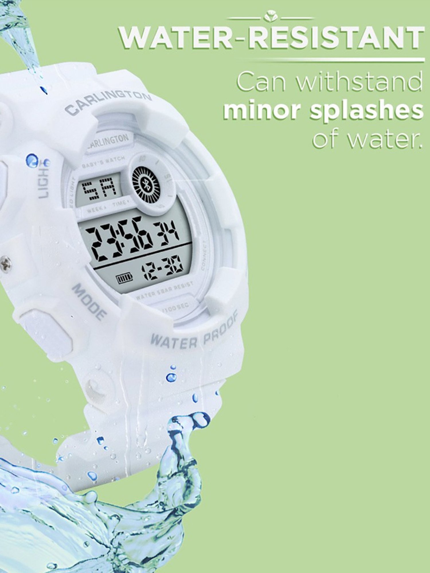 Carlington Junior 9121 White Unisex Digital Watch