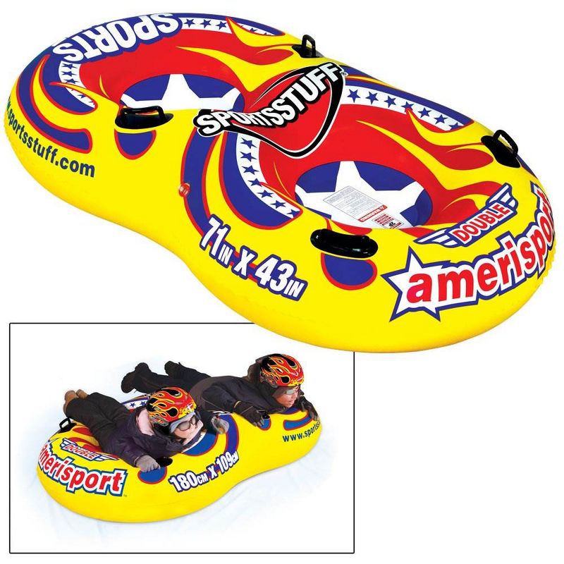 Sportsstuff Inflatable 71" Double Amerisport Snow Tube with Handles | 30-2525