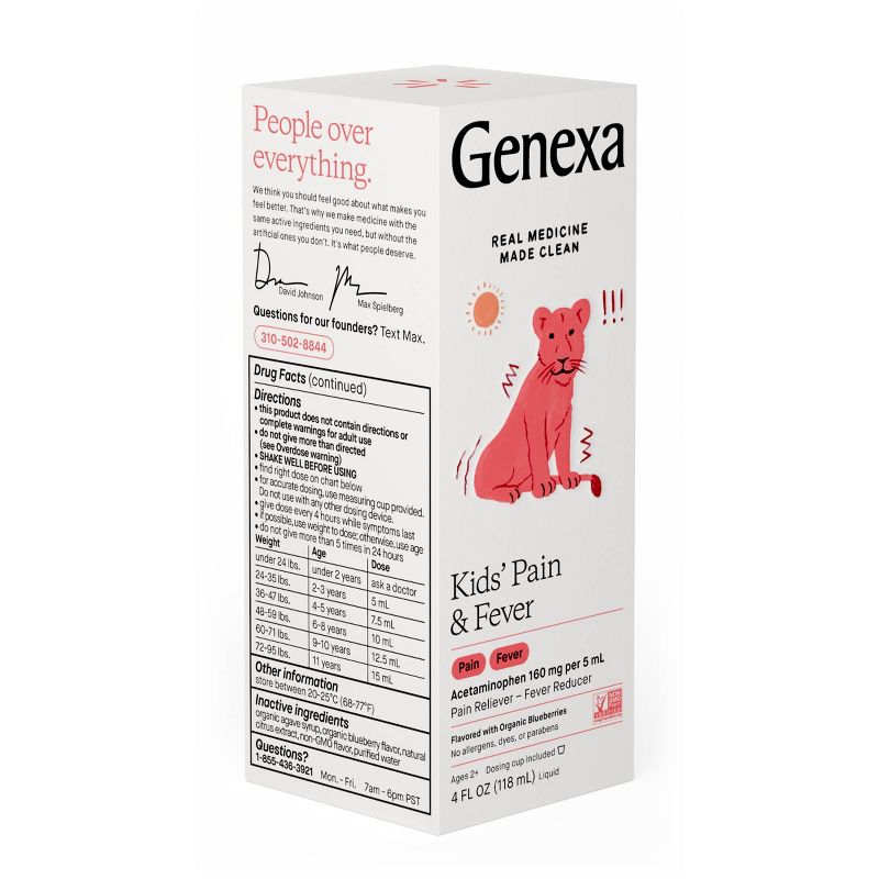 Genexa Children's Acetaminophen Pain + Fever - 4oz